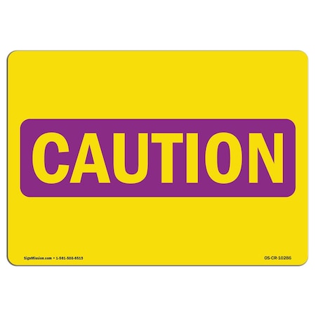 OSHA CAUTION RADIATION Sign, Process Hazards, 24in X 18in Aluminum